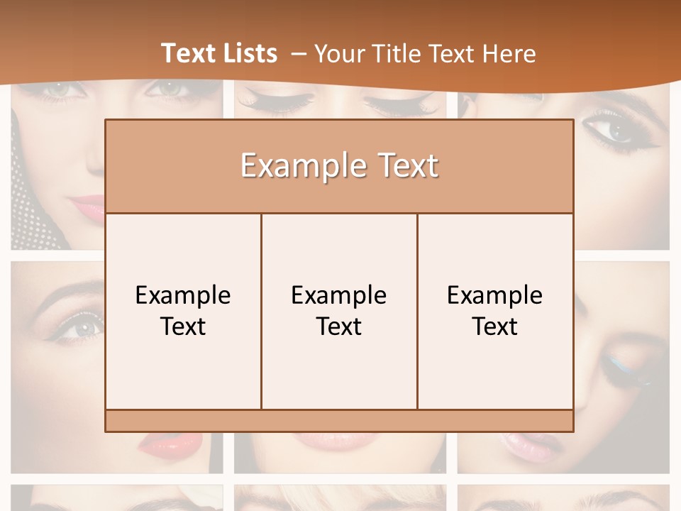 Face Attractive Fashion PowerPoint Template