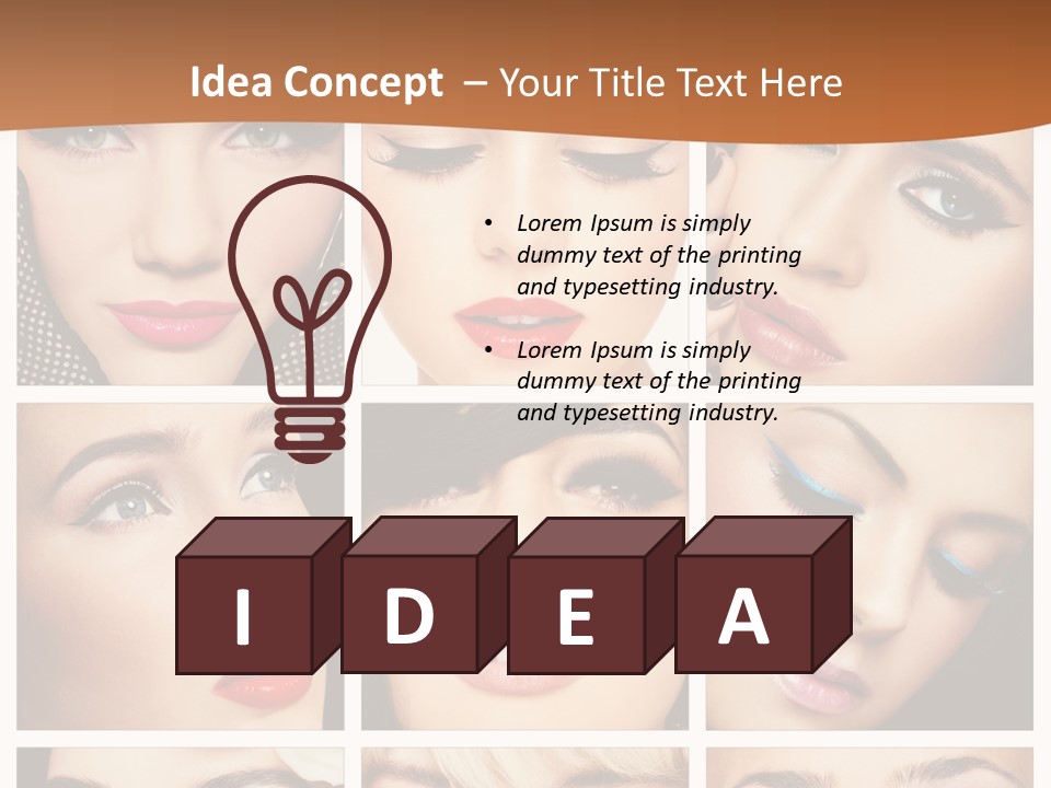 Face Attractive Fashion PowerPoint Template