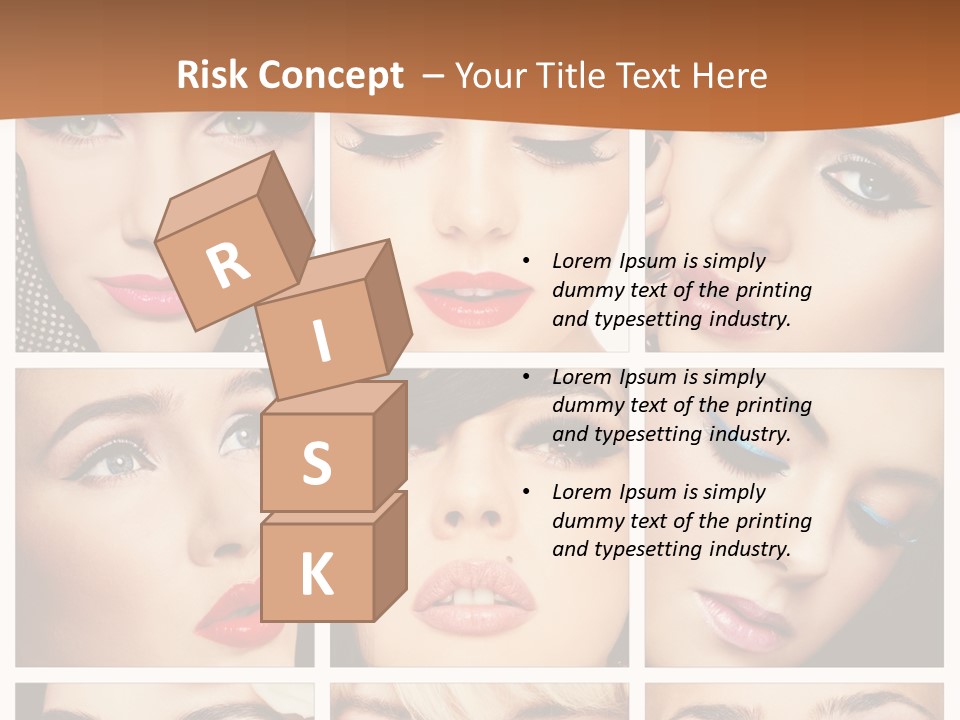 Face Attractive Fashion PowerPoint Template