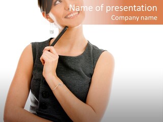 Professional Studio Pensive PowerPoint Template