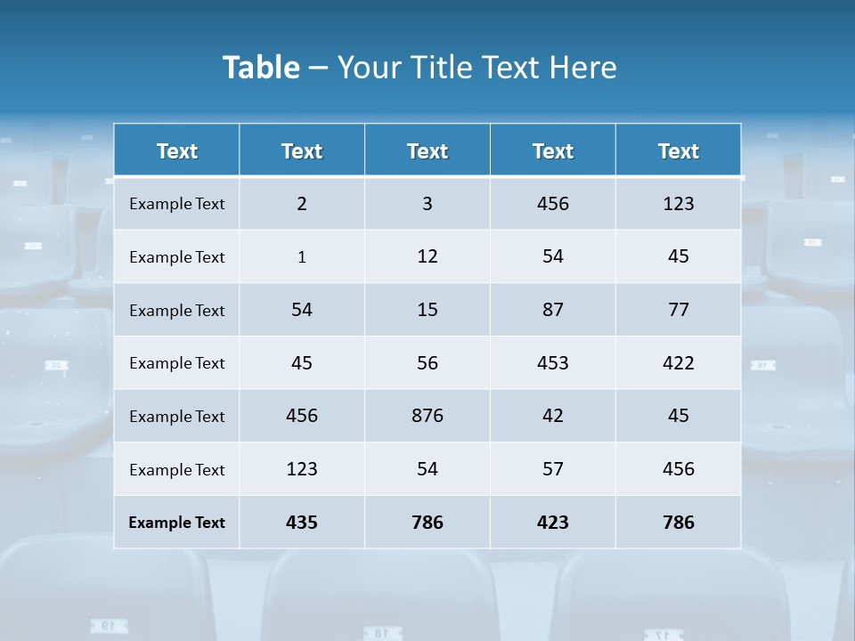 A Red Chair Sitting In The Middle Of A Row Of Blue Chairs PowerPoint Template