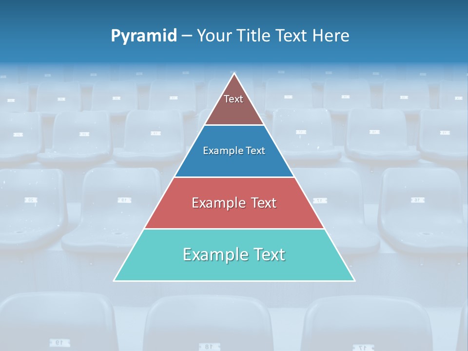 A Red Chair Sitting In The Middle Of A Row Of Blue Chairs PowerPoint Template