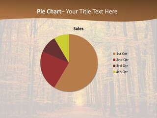 A Road In The Middle Of A Forest With Yellow Trees PowerPoint Template