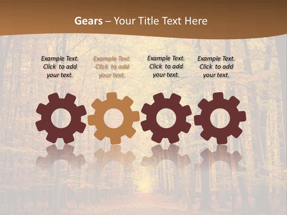 A Road In The Middle Of A Forest With Yellow Trees PowerPoint Template