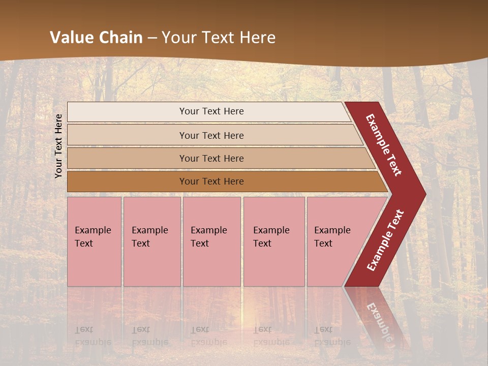A Road In The Middle Of A Forest With Yellow Trees PowerPoint Template
