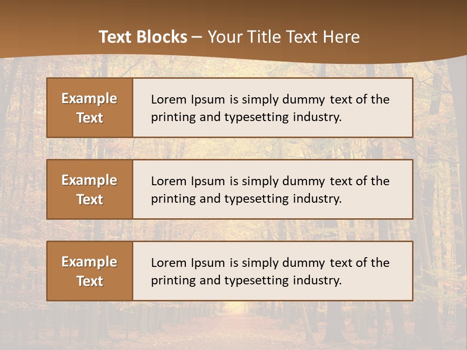 A Road In The Middle Of A Forest With Yellow Trees PowerPoint Template