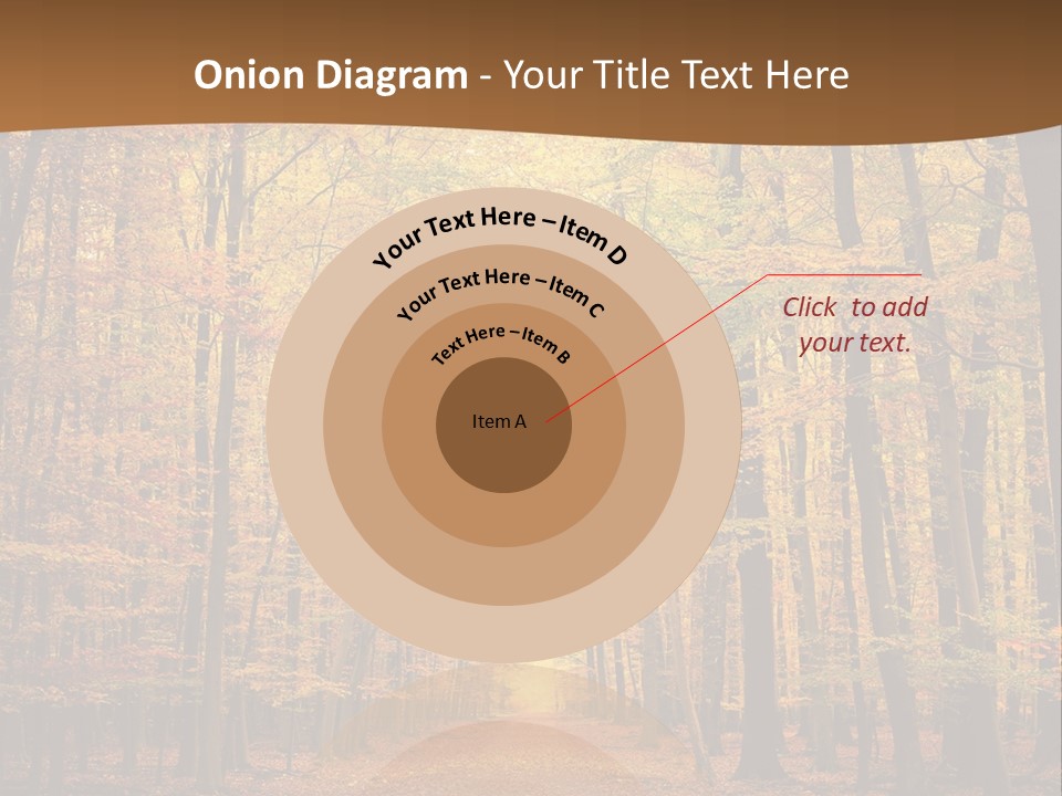 A Road In The Middle Of A Forest With Yellow Trees PowerPoint Template