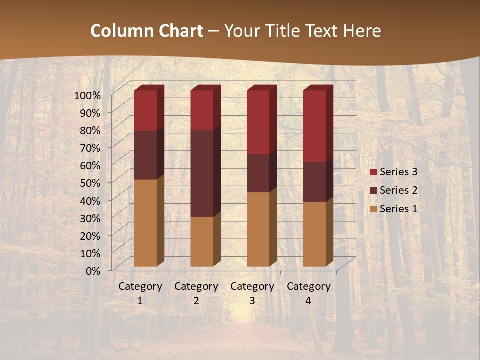 A Road In The Middle Of A Forest With Yellow Trees PowerPoint Template