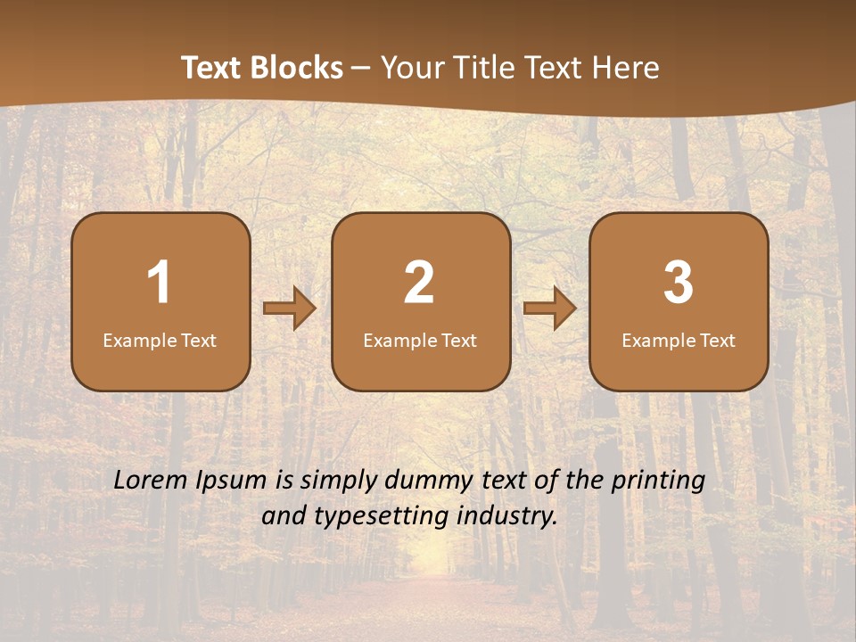A Road In The Middle Of A Forest With Yellow Trees PowerPoint Template