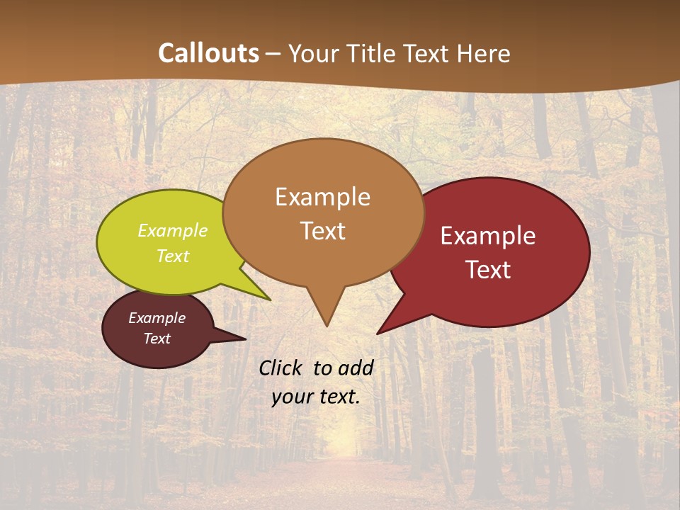 A Road In The Middle Of A Forest With Yellow Trees PowerPoint Template