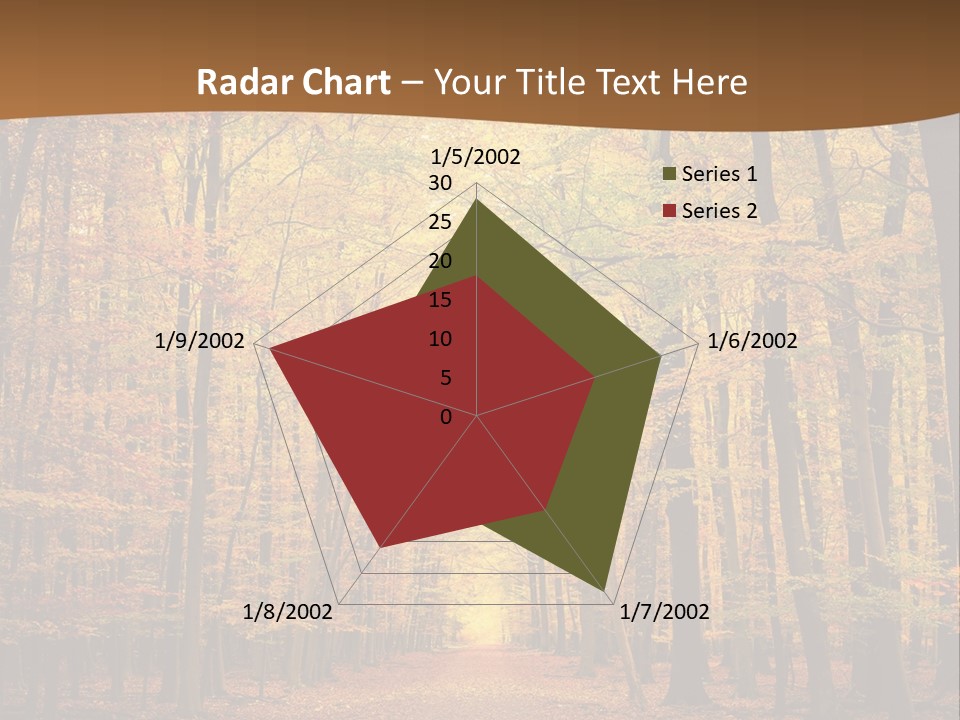 A Road In The Middle Of A Forest With Yellow Trees PowerPoint Template
