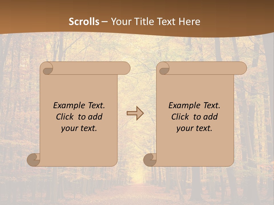 A Road In The Middle Of A Forest With Yellow Trees PowerPoint Template