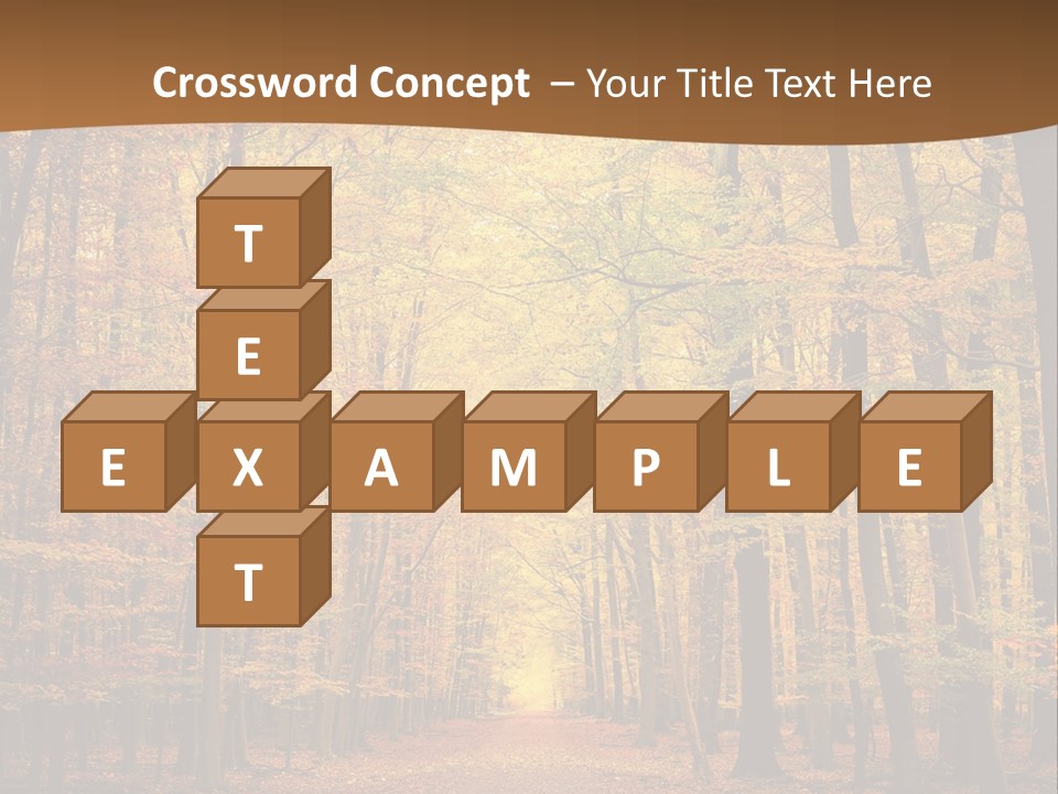 A Road In The Middle Of A Forest With Yellow Trees PowerPoint Template