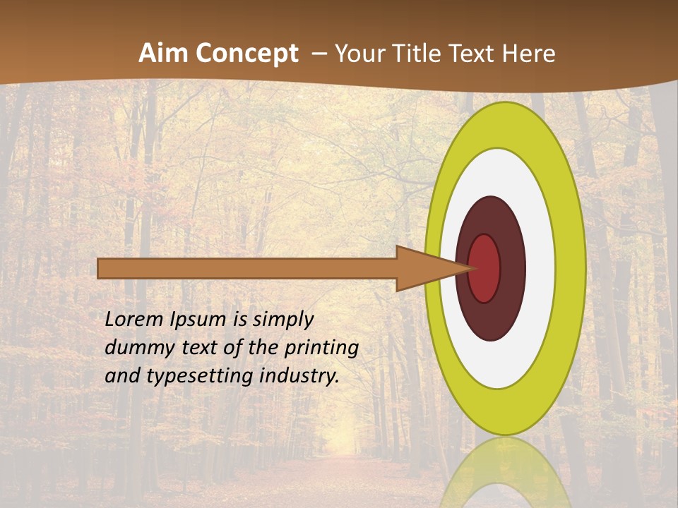 A Road In The Middle Of A Forest With Yellow Trees PowerPoint Template