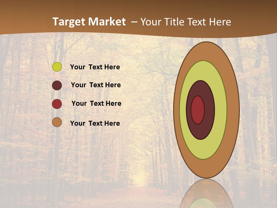 A Road In The Middle Of A Forest With Yellow Trees PowerPoint Template