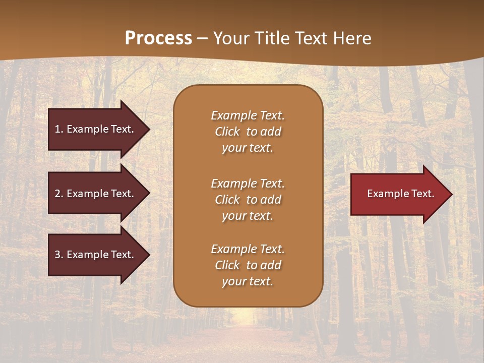 A Road In The Middle Of A Forest With Yellow Trees PowerPoint Template