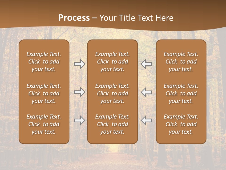 A Road In The Middle Of A Forest With Yellow Trees PowerPoint Template
