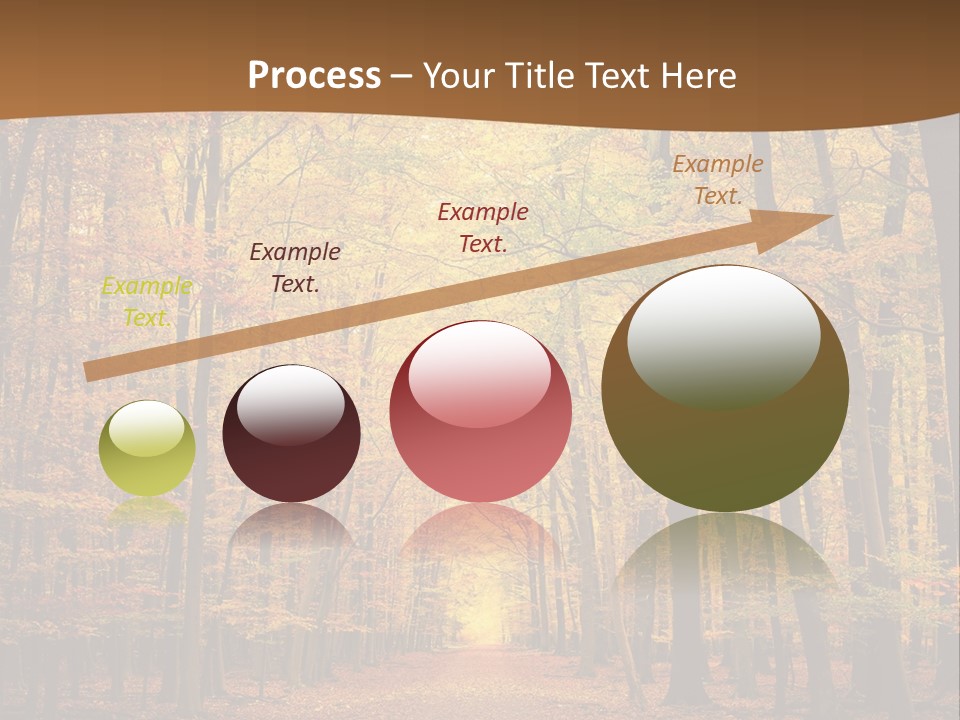 A Road In The Middle Of A Forest With Yellow Trees PowerPoint Template