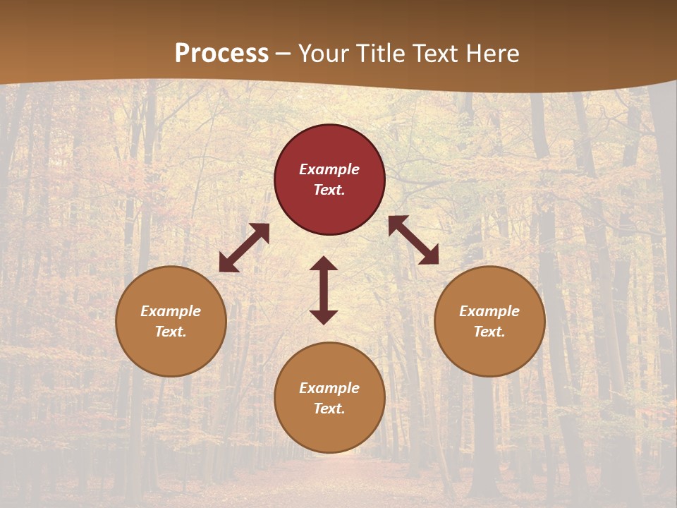 A Road In The Middle Of A Forest With Yellow Trees PowerPoint Template