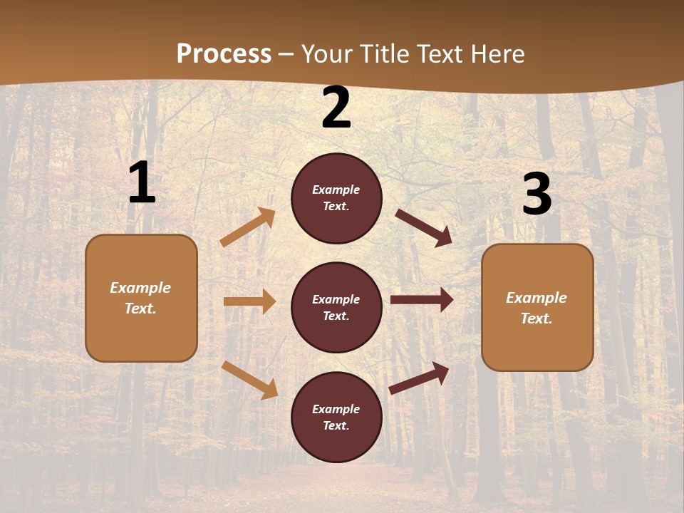 A Road In The Middle Of A Forest With Yellow Trees PowerPoint Template