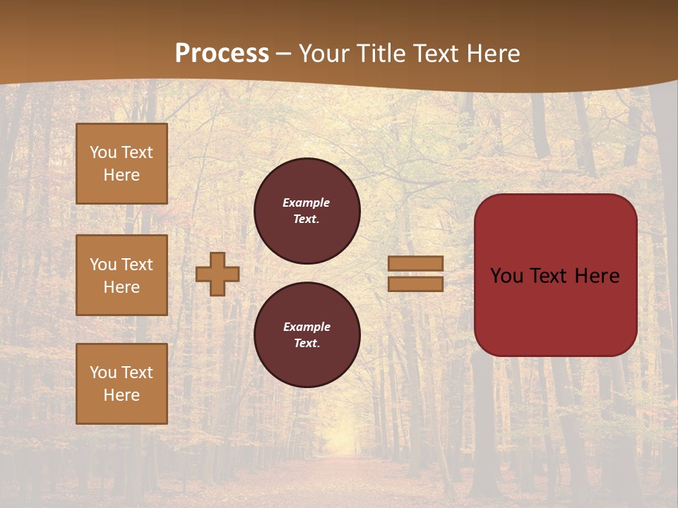 A Road In The Middle Of A Forest With Yellow Trees PowerPoint Template