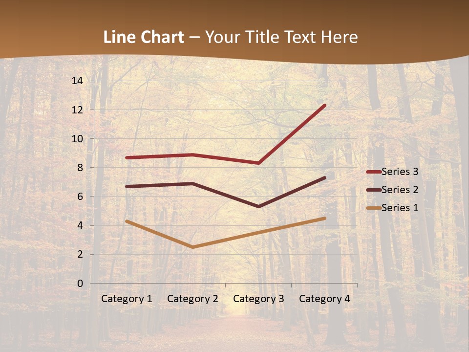 A Road In The Middle Of A Forest With Yellow Trees PowerPoint Template