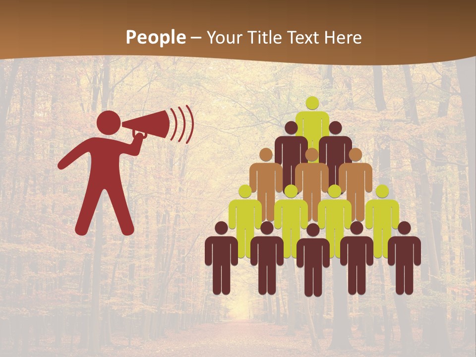 A Road In The Middle Of A Forest With Yellow Trees PowerPoint Template