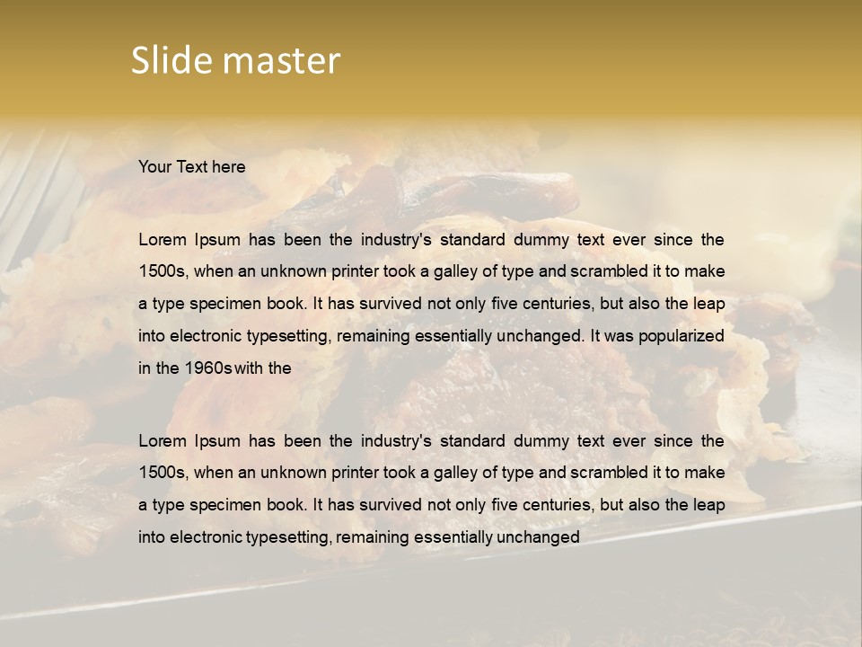 Gourmet Mushroom Potatoes PowerPoint Template