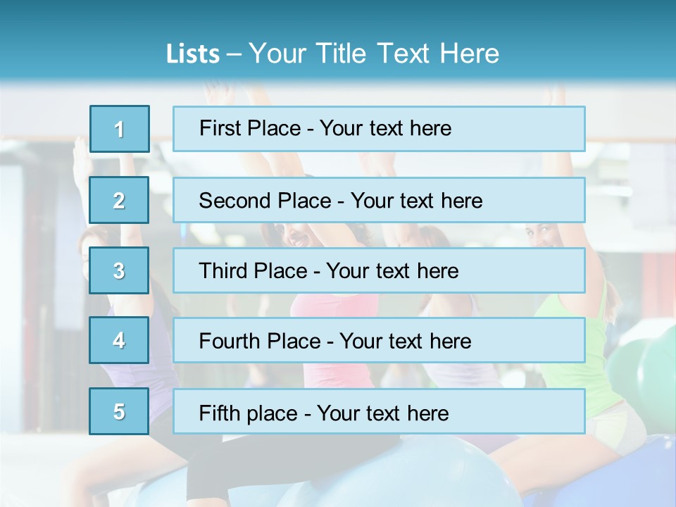 Gymnasium Rhythmic Gymnastic Happiness PowerPoint Template