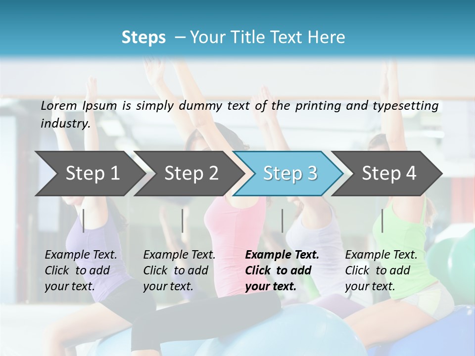 Gymnasium Rhythmic Gymnastic Happiness PowerPoint Template