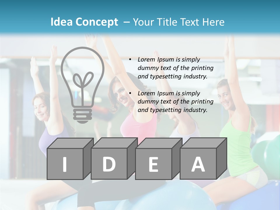 Gymnasium Rhythmic Gymnastic Happiness PowerPoint Template