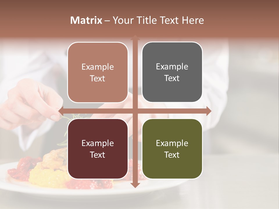 A Person In A Chef's Uniform Preparing Food On A Plate PowerPoint Template