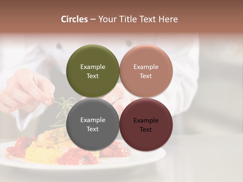 A Person In A Chef's Uniform Preparing Food On A Plate PowerPoint Template