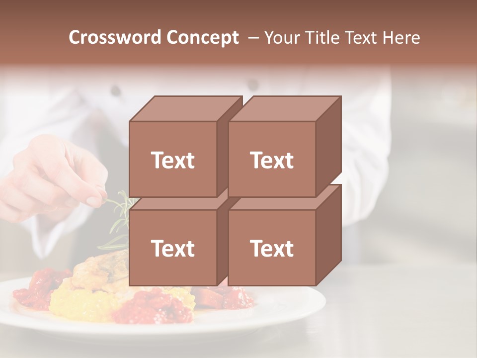 A Person In A Chef's Uniform Preparing Food On A Plate PowerPoint Template