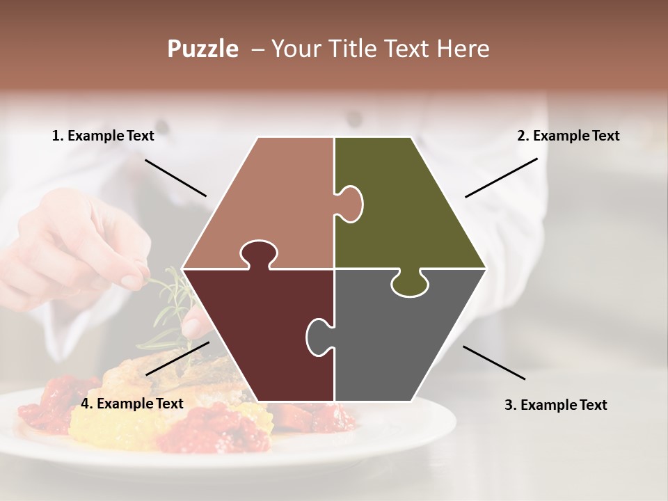 A Person In A Chef's Uniform Preparing Food On A Plate PowerPoint Template