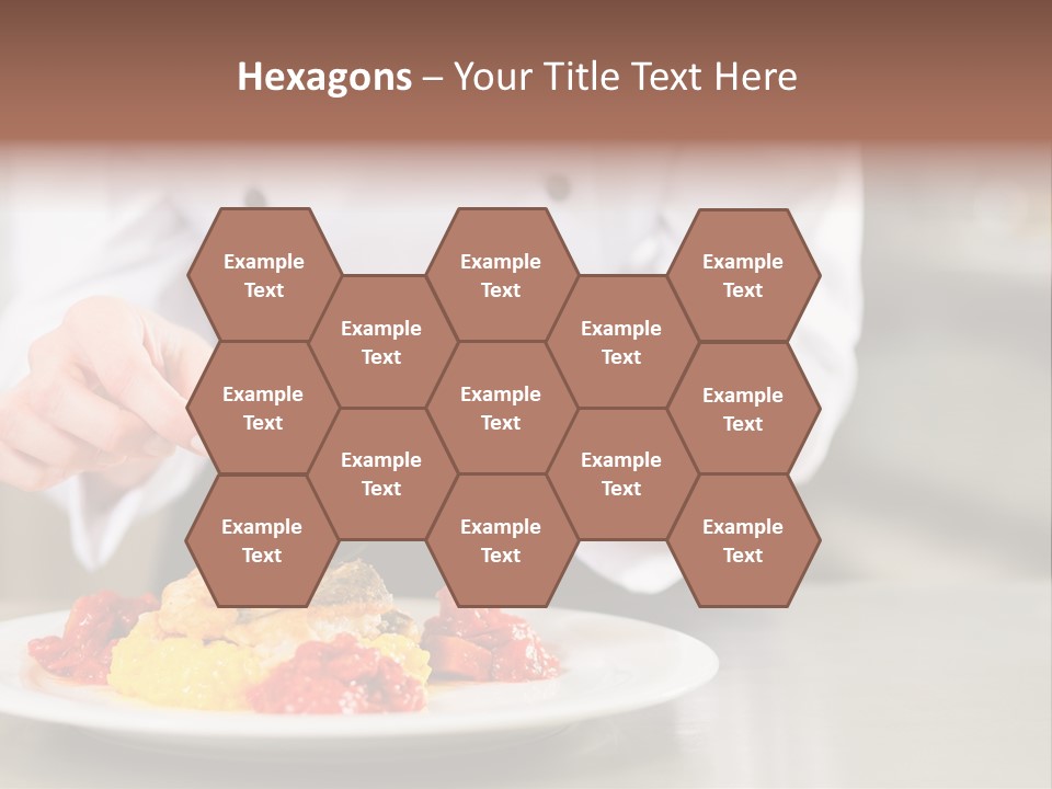 A Person In A Chef's Uniform Preparing Food On A Plate PowerPoint Template