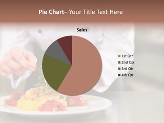 A Person In A Chef's Uniform Preparing Food On A Plate PowerPoint Template