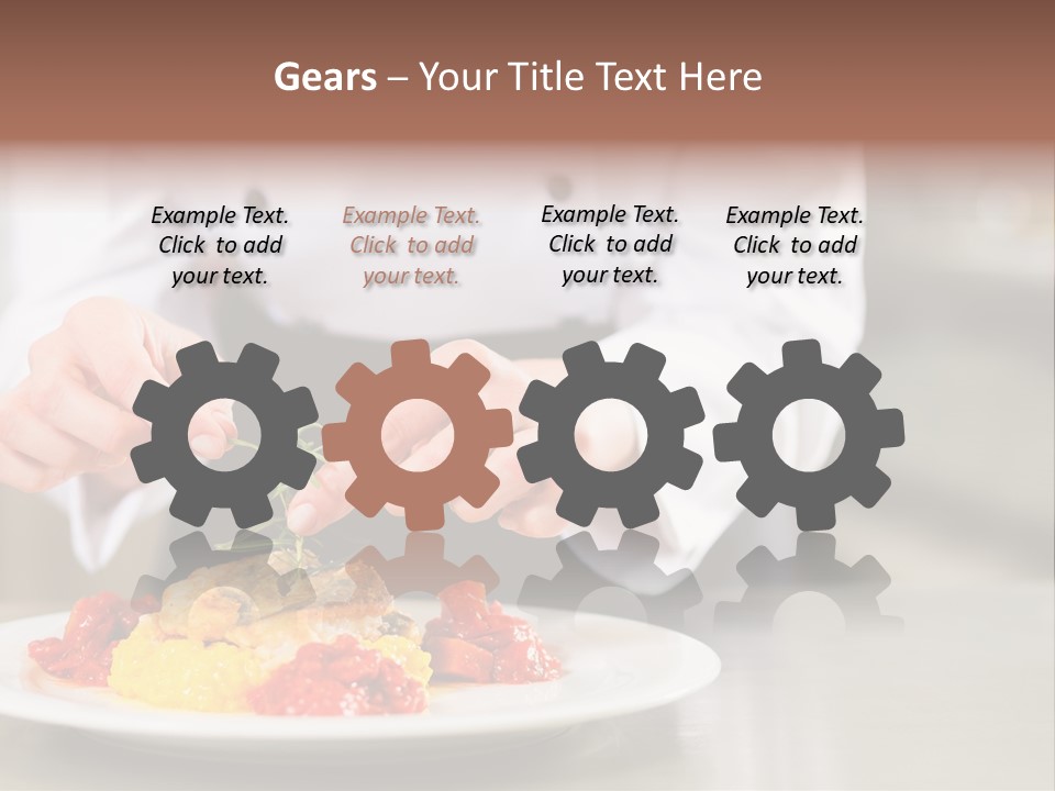 A Person In A Chef's Uniform Preparing Food On A Plate PowerPoint Template