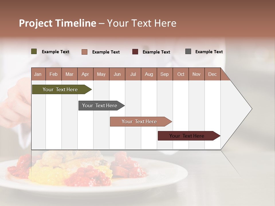 A Person In A Chef's Uniform Preparing Food On A Plate PowerPoint Template
