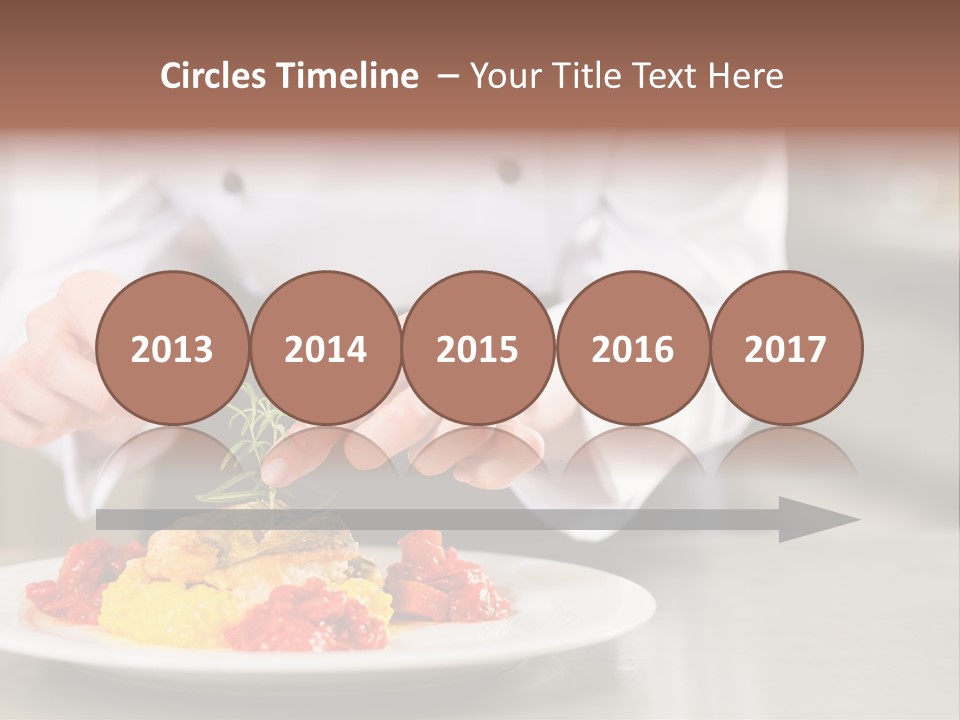 A Person In A Chef's Uniform Preparing Food On A Plate PowerPoint Template