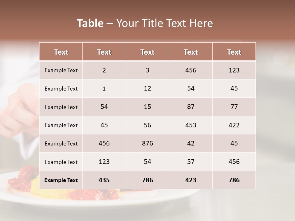 A Person In A Chef's Uniform Preparing Food On A Plate PowerPoint Template