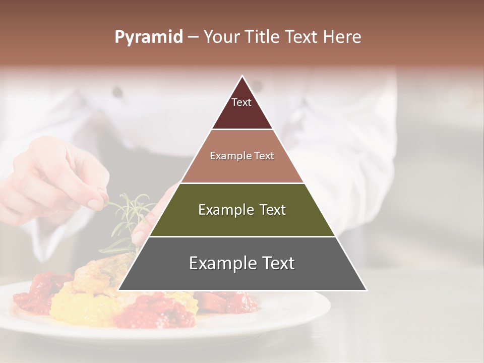 A Person In A Chef's Uniform Preparing Food On A Plate PowerPoint Template