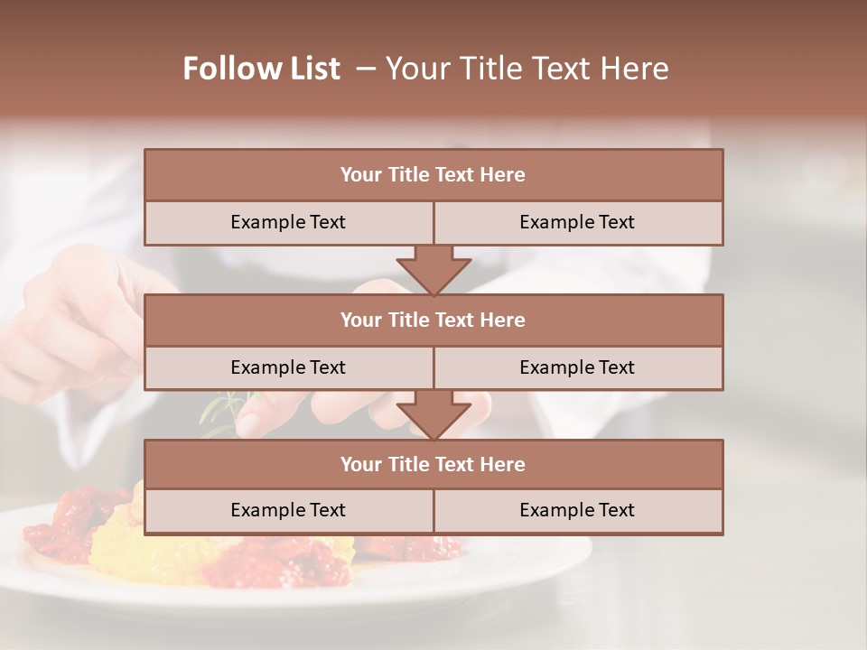 A Person In A Chef's Uniform Preparing Food On A Plate PowerPoint Template