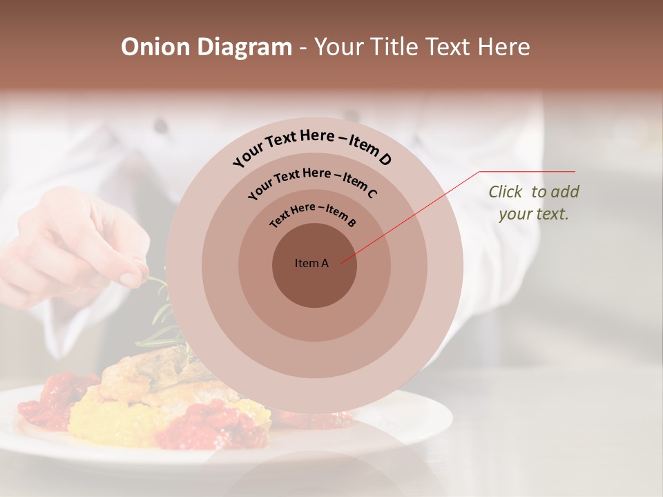 A Person In A Chef's Uniform Preparing Food On A Plate PowerPoint Template