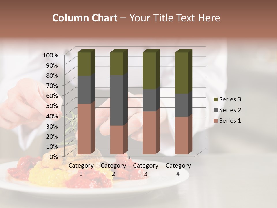 A Person In A Chef's Uniform Preparing Food On A Plate PowerPoint Template
