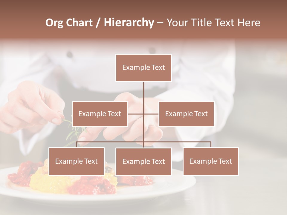 A Person In A Chef's Uniform Preparing Food On A Plate PowerPoint Template