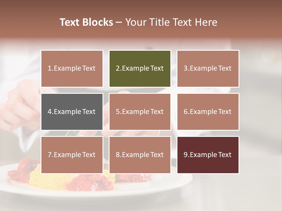 A Person In A Chef's Uniform Preparing Food On A Plate PowerPoint Template