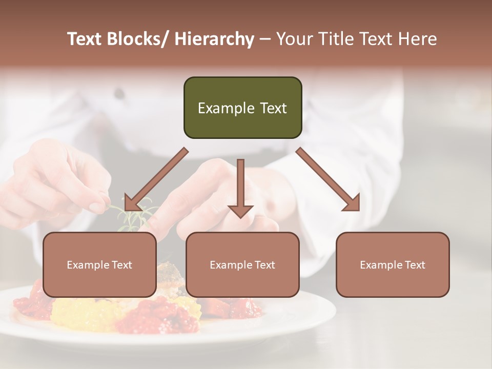 A Person In A Chef's Uniform Preparing Food On A Plate PowerPoint Template