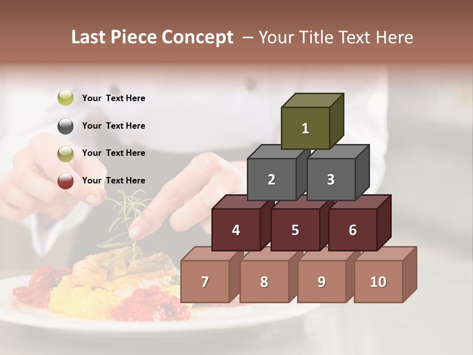 A Person In A Chef's Uniform Preparing Food On A Plate PowerPoint Template