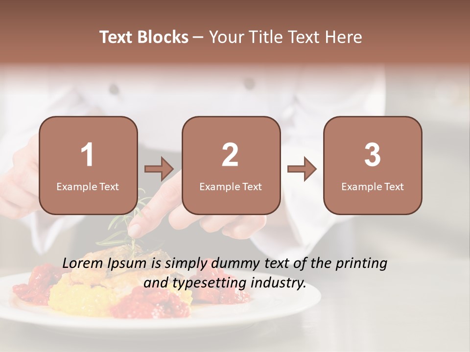 A Person In A Chef's Uniform Preparing Food On A Plate PowerPoint Template
